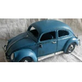 12 Oz. Antique Model Volkswagen Beetle /Blue/ (9"x3.5"x3.5")